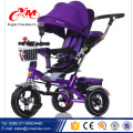 2015 best-seller bébé tricycle fabriqué en Chine / acheter tricycle pour les enfants de Yimei vélo / 3 roues pousser le long tricycle avec canopée